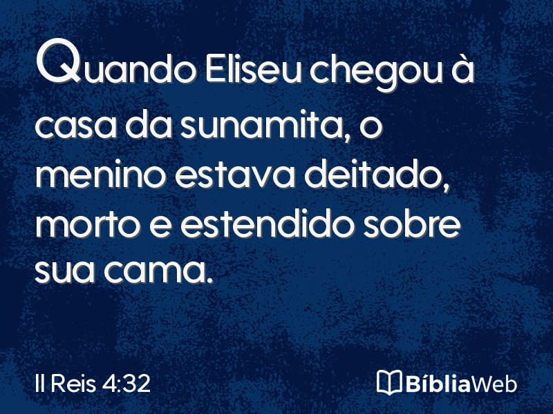 II Reis 4:32 em imagem para compartilhar