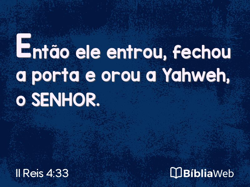 II Reis 4:33 em imagem para compartilhar