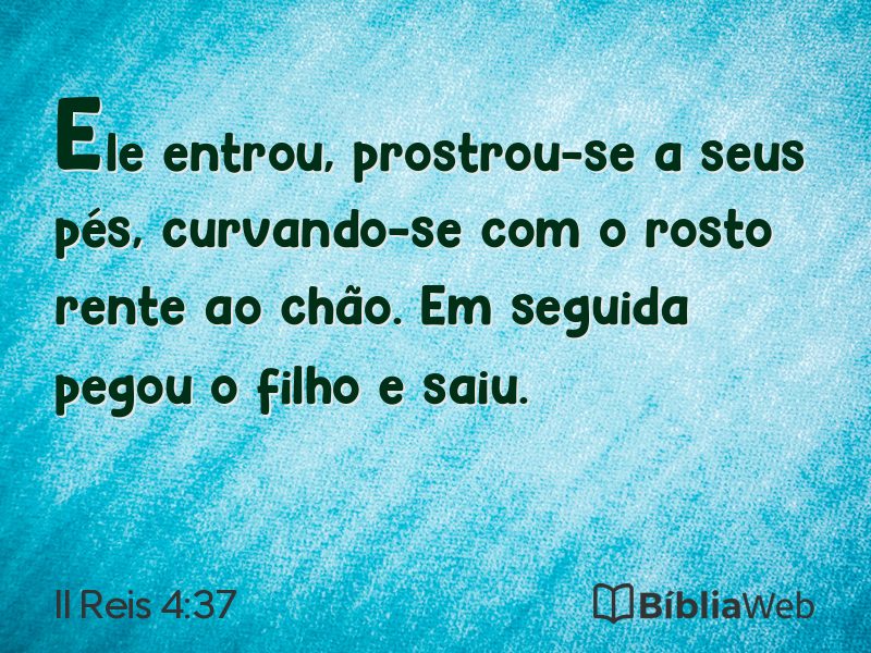 II Reis 4:37 em imagem para compartilhar