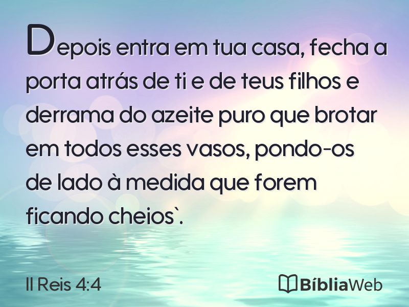 II Reis 4:4 em imagem para compartilhar