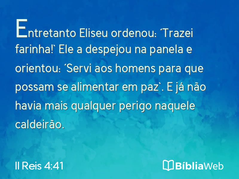 II Reis 4:41 em imagem para compartilhar