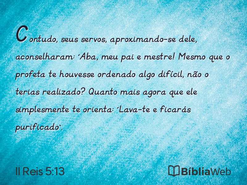 II Reis 5:13 em imagem para compartilhar