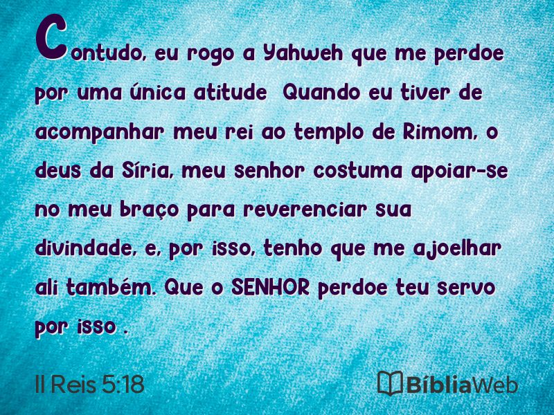 II Reis 5:18 em imagem para compartilhar