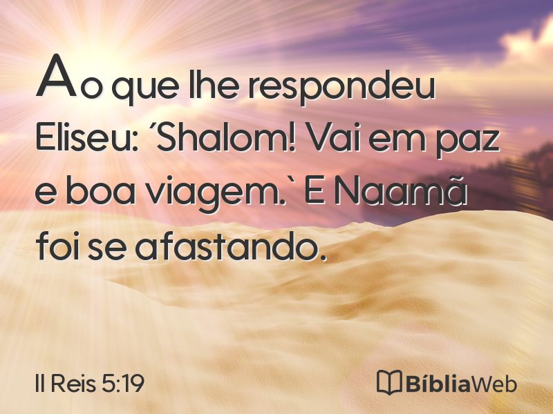 II Reis 5:19 em imagem para compartilhar