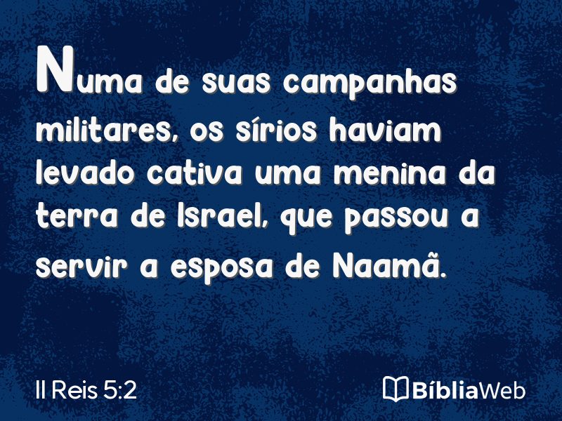 II Reis 5:2 em imagem para compartilhar