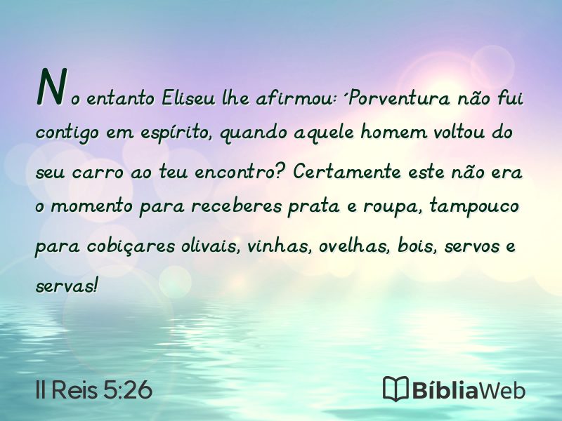 II Reis 5:26 em imagem para compartilhar