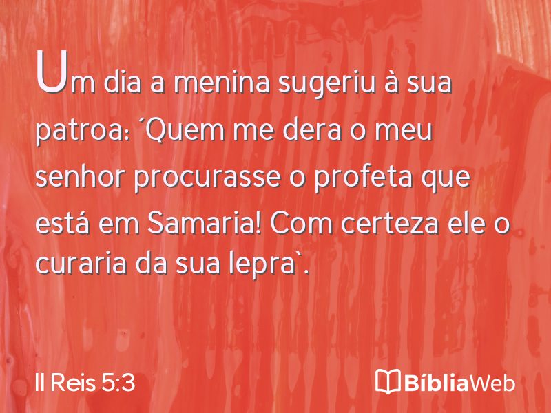 II Reis 5:3 em imagem para compartilhar