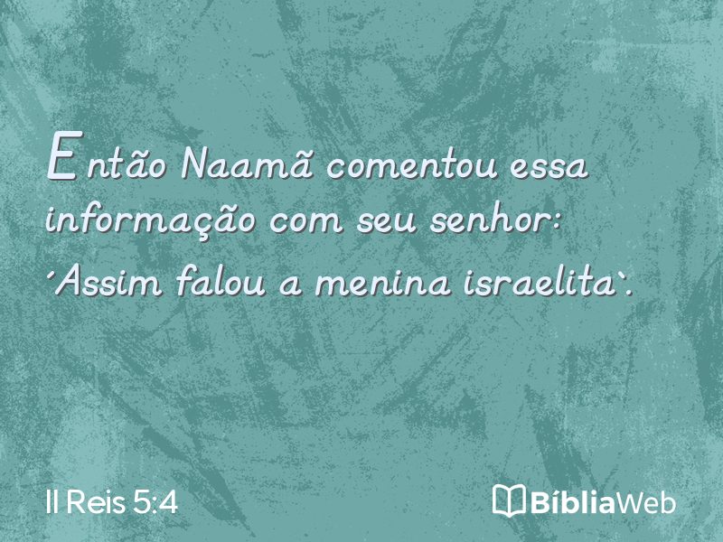 II Reis 5:4 em imagem para compartilhar