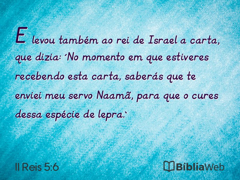II Reis 5:6 em imagem para compartilhar