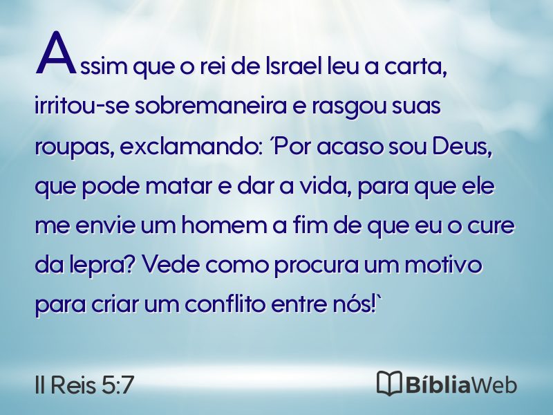 II Reis 5:7 em imagem para compartilhar