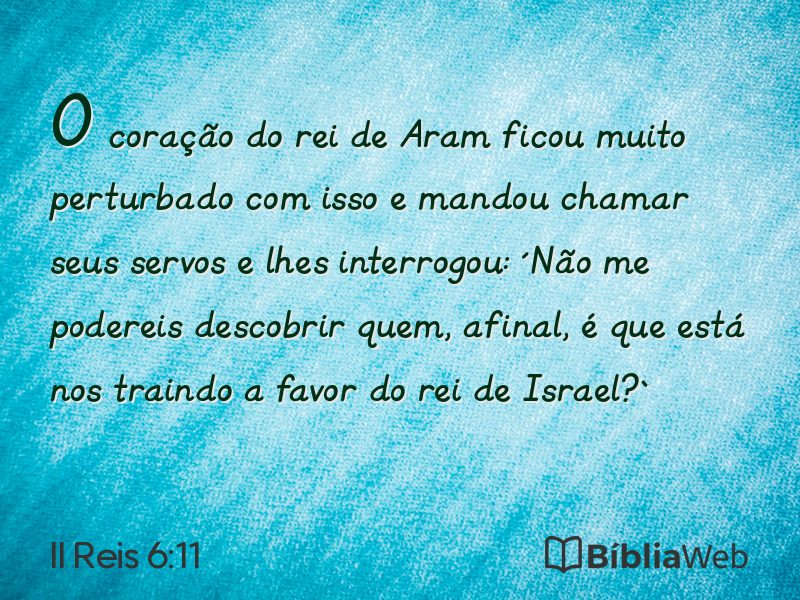 II Reis 6:11 em imagem para compartilhar