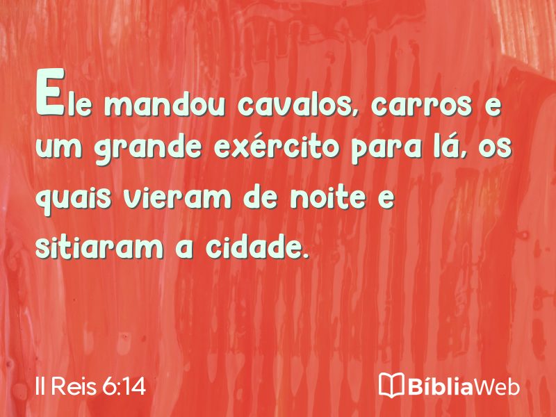 II Reis 6:14 em imagem para compartilhar