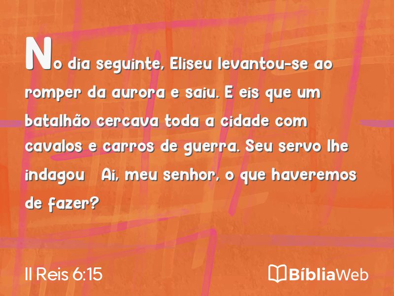 II Reis 6:15 em imagem para compartilhar