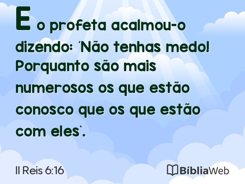 II Reis 6:16 em imagem para compartilhar