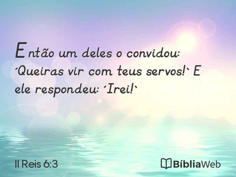 II Reis 6:3 em imagem para compartilhar