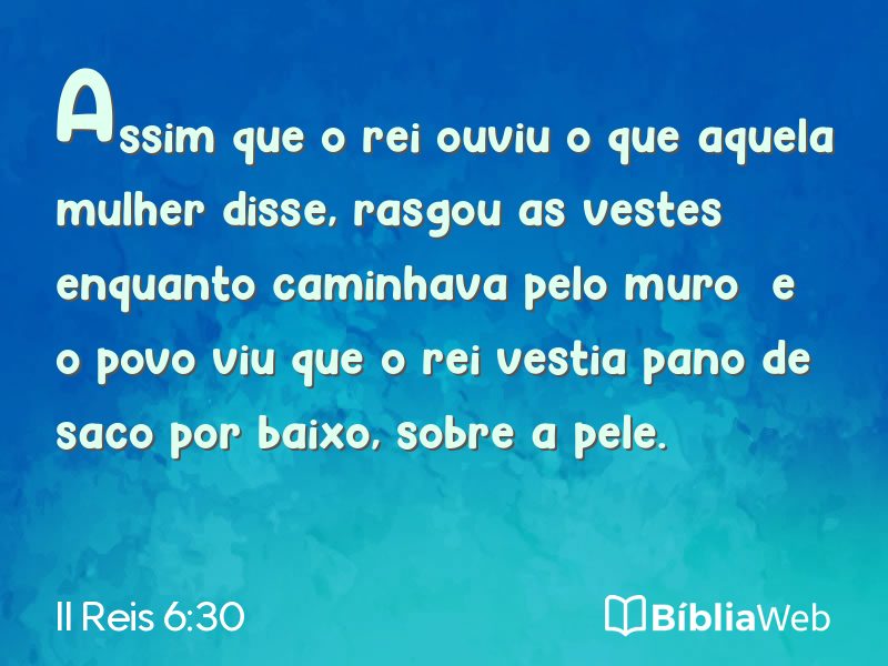 II Reis 6:30 em imagem para compartilhar