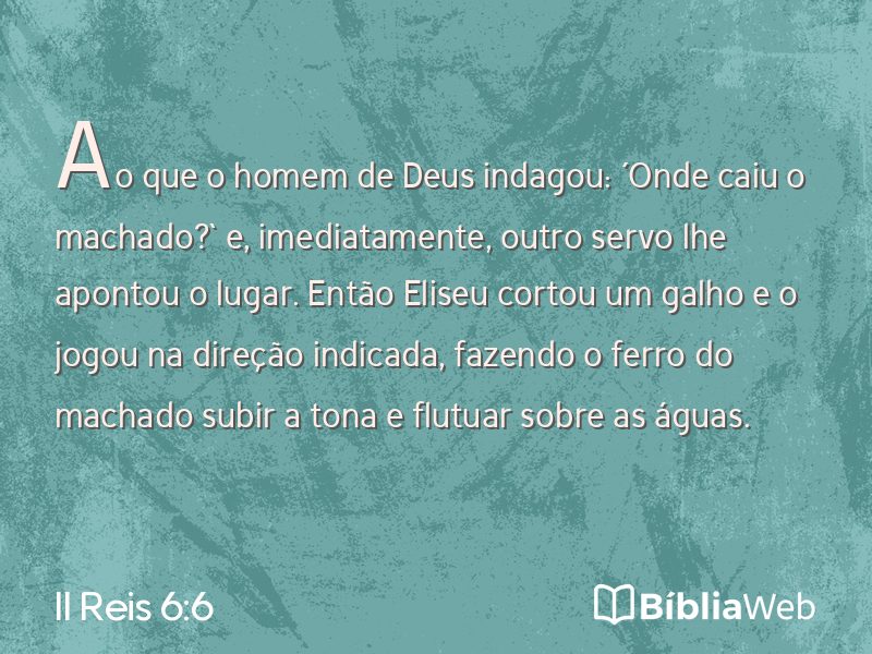 II Reis 6:6 em imagem para compartilhar