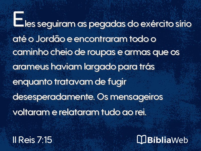II Reis 7:15 em imagem para compartilhar