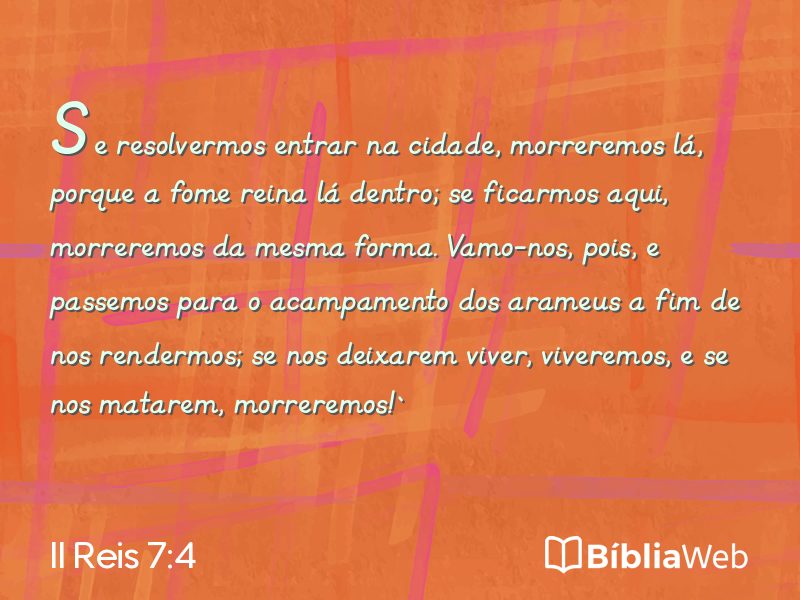 II Reis 7:4 em imagem para compartilhar