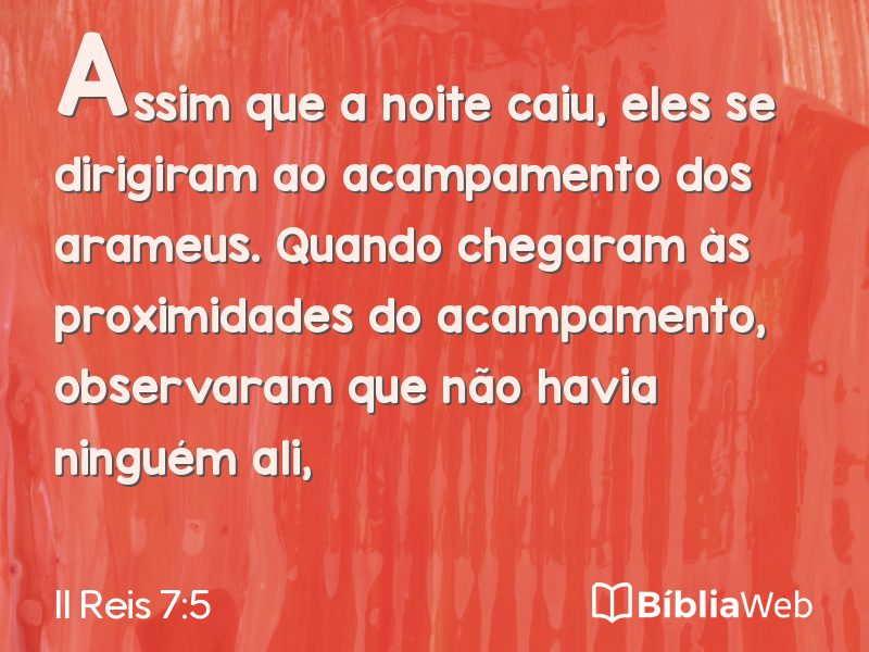 II Reis 7:5 em imagem para compartilhar
