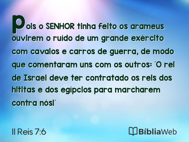 II Reis 7:6 em imagem para compartilhar