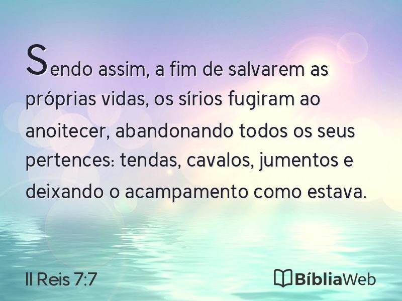 II Reis 7:7 em imagem para compartilhar