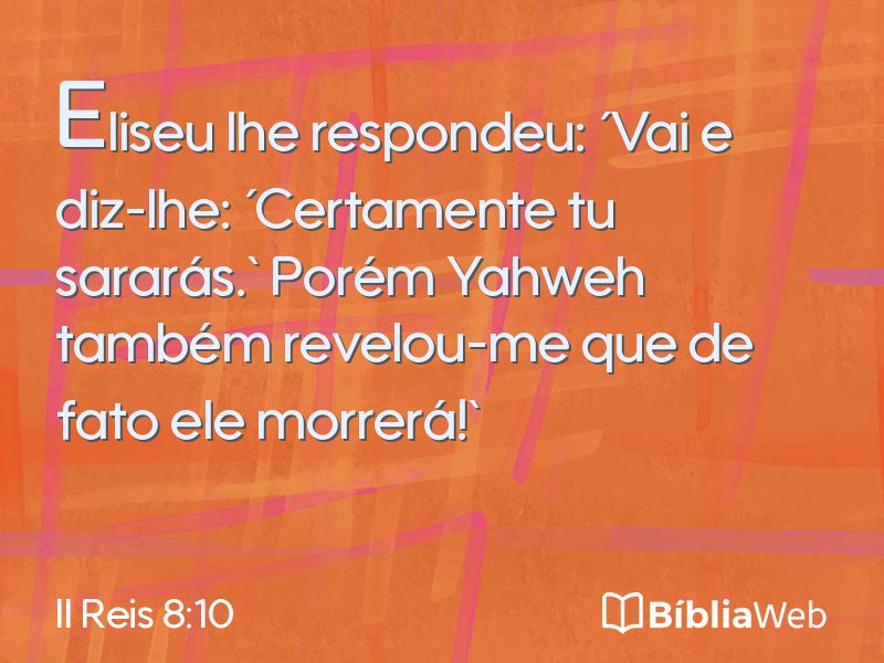 II Reis 8:10 em imagem para compartilhar