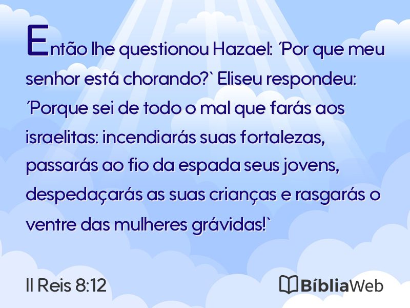 II Reis 8:12 em imagem para compartilhar