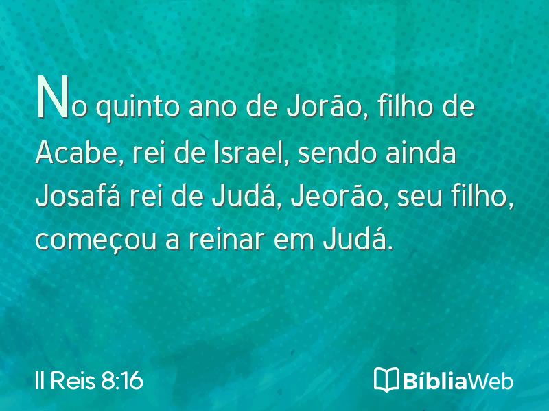 II Reis 8:16 em imagem para compartilhar