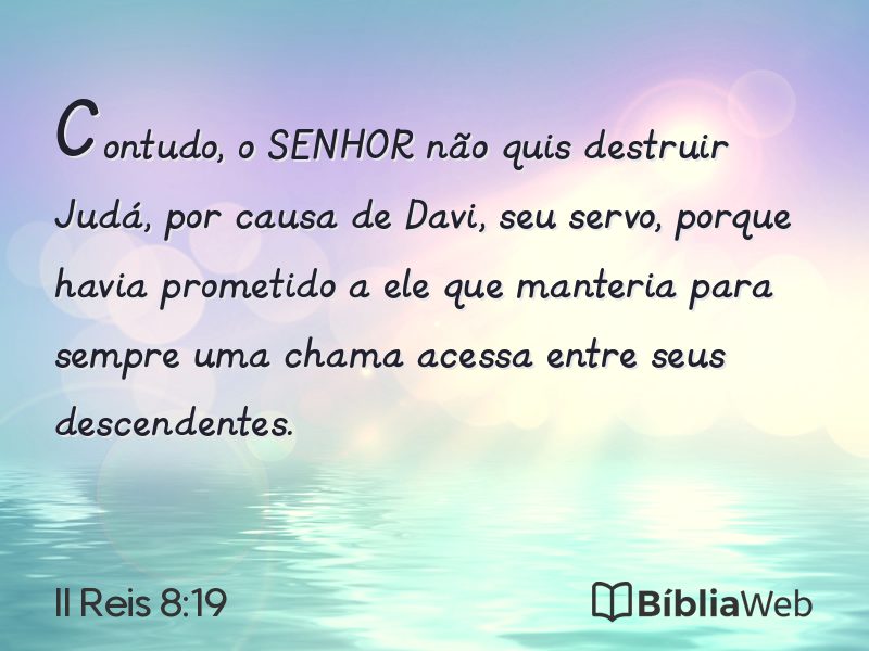 II Reis 8:19 em imagem para compartilhar