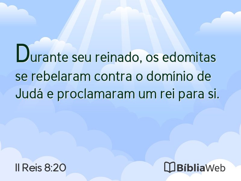 II Reis 8:20 em imagem para compartilhar