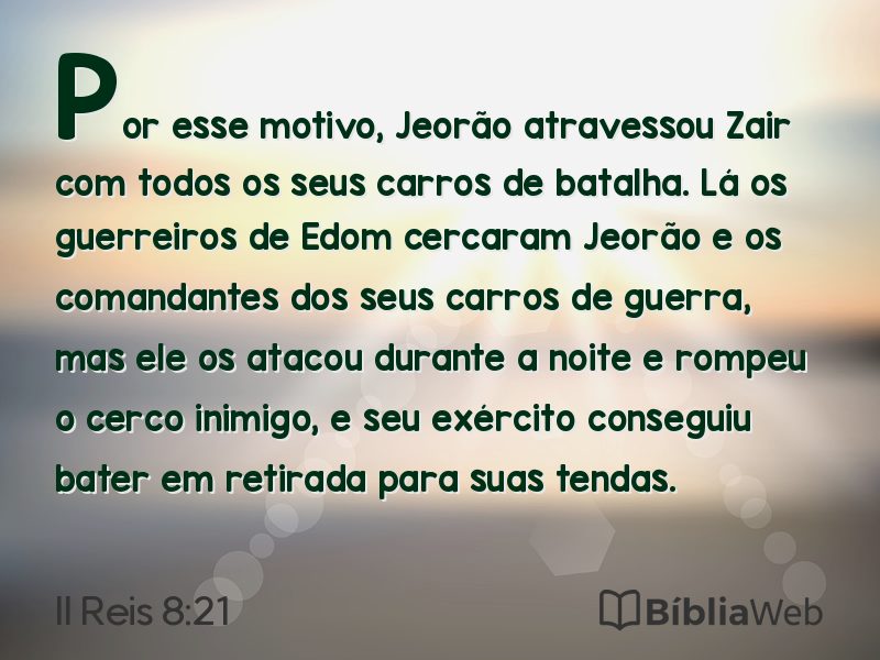 II Reis 8:21 em imagem para compartilhar