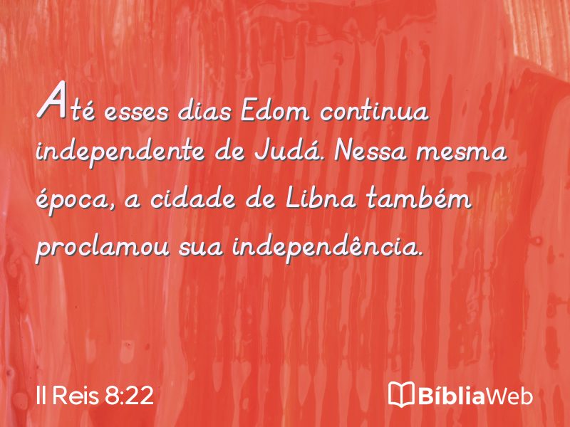 II Reis 8:22 em imagem para compartilhar