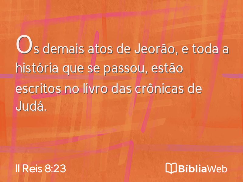 II Reis 8:23 em imagem para compartilhar