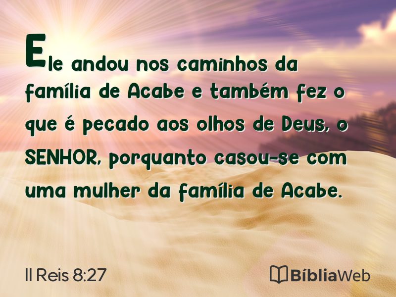 II Reis 8:27 em imagem para compartilhar