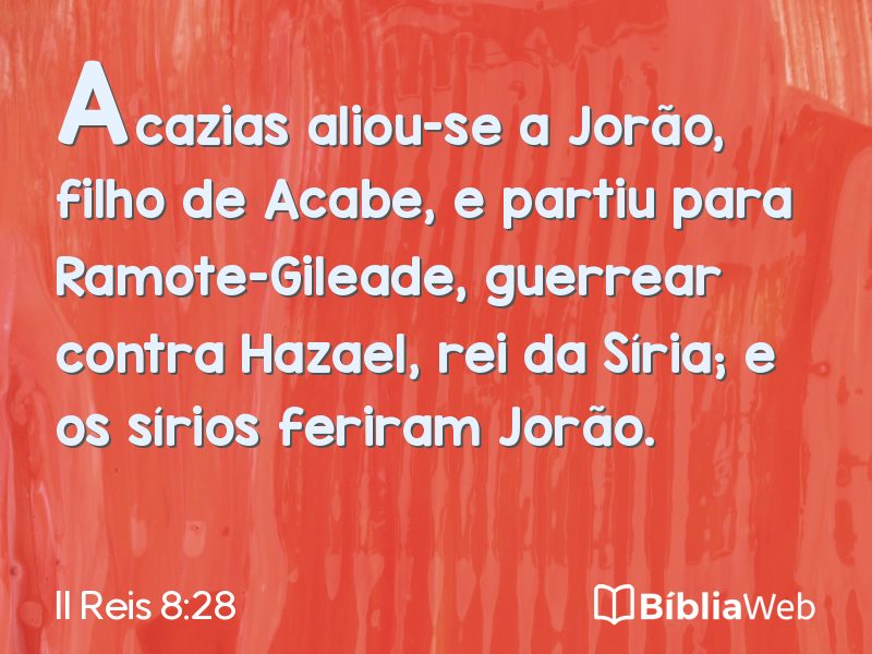 II Reis 8:28 em imagem para compartilhar