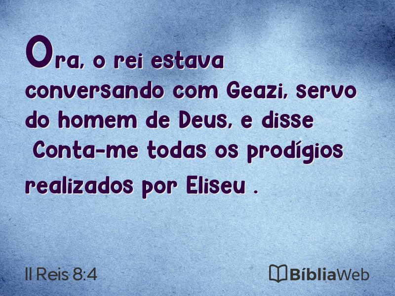 II Reis 8:4 em imagem para compartilhar