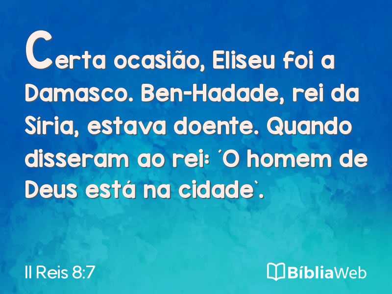 II Reis 8:7 em imagem para compartilhar
