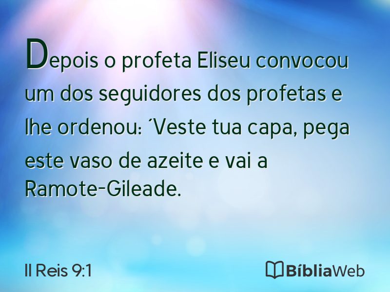 II Reis 9:1 em imagem para compartilhar