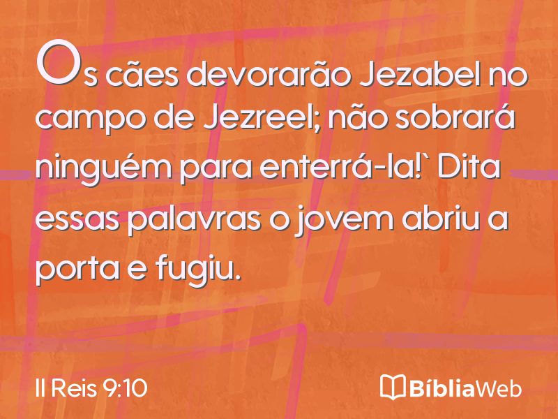 II Reis 9:10 em imagem para compartilhar