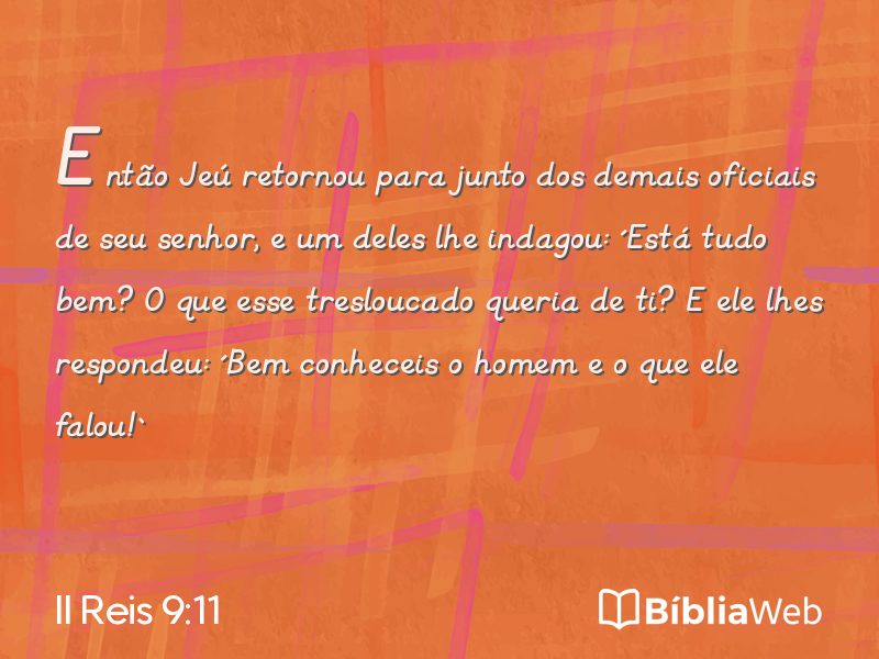 II Reis 9:11 em imagem para compartilhar