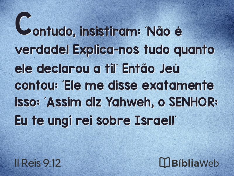II Reis 9:12 em imagem para compartilhar