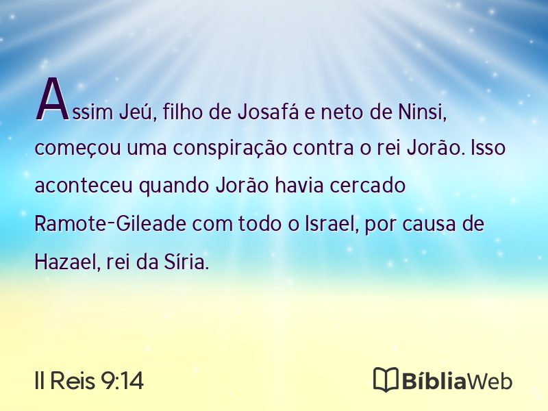 II Reis 9:14 em imagem para compartilhar