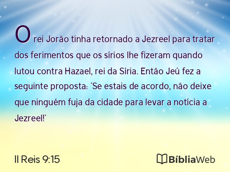 II Reis 9:15 em imagem para compartilhar