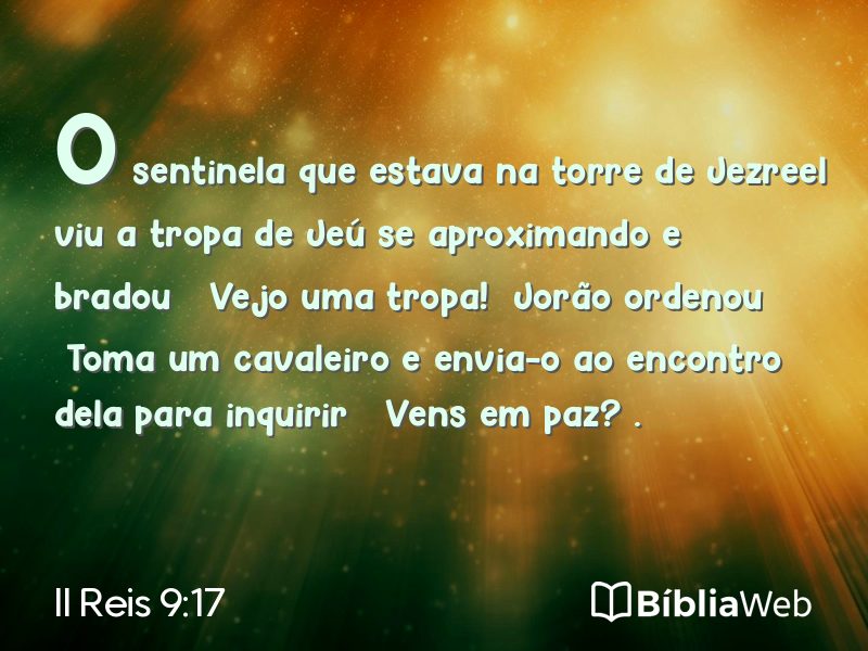II Reis 9:17 em imagem para compartilhar