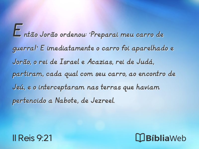II Reis 9:21 em imagem para compartilhar