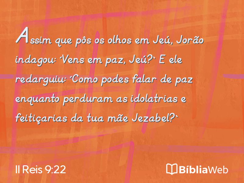 II Reis 9:22 em imagem para compartilhar