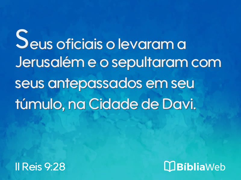 II Reis 9:28 em imagem para compartilhar