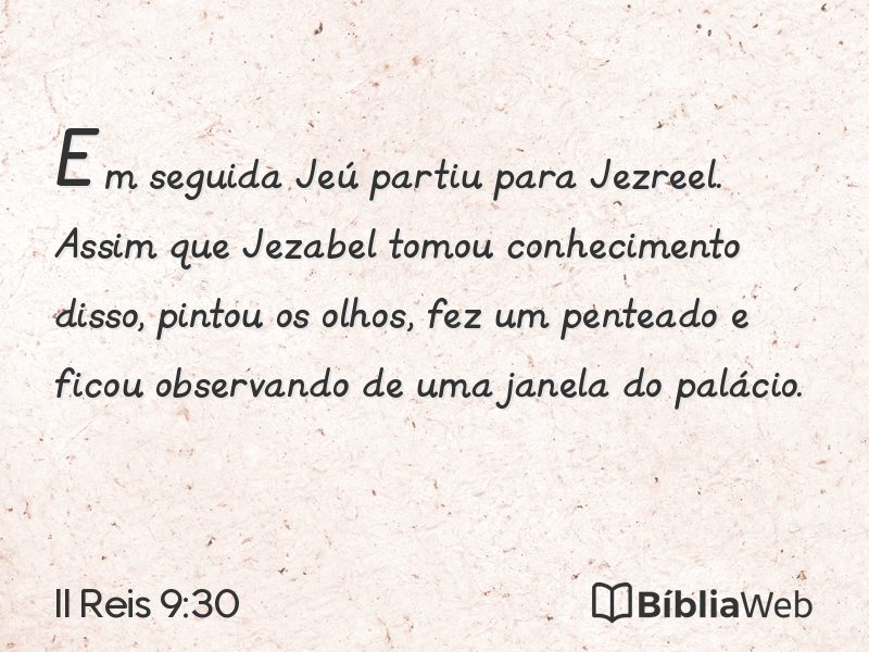 II Reis 9:30 em imagem para compartilhar