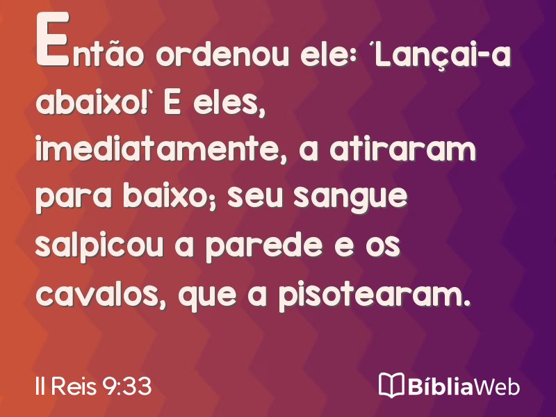 II Reis 9:33 em imagem para compartilhar